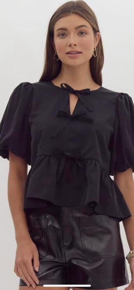 Black Bow Top