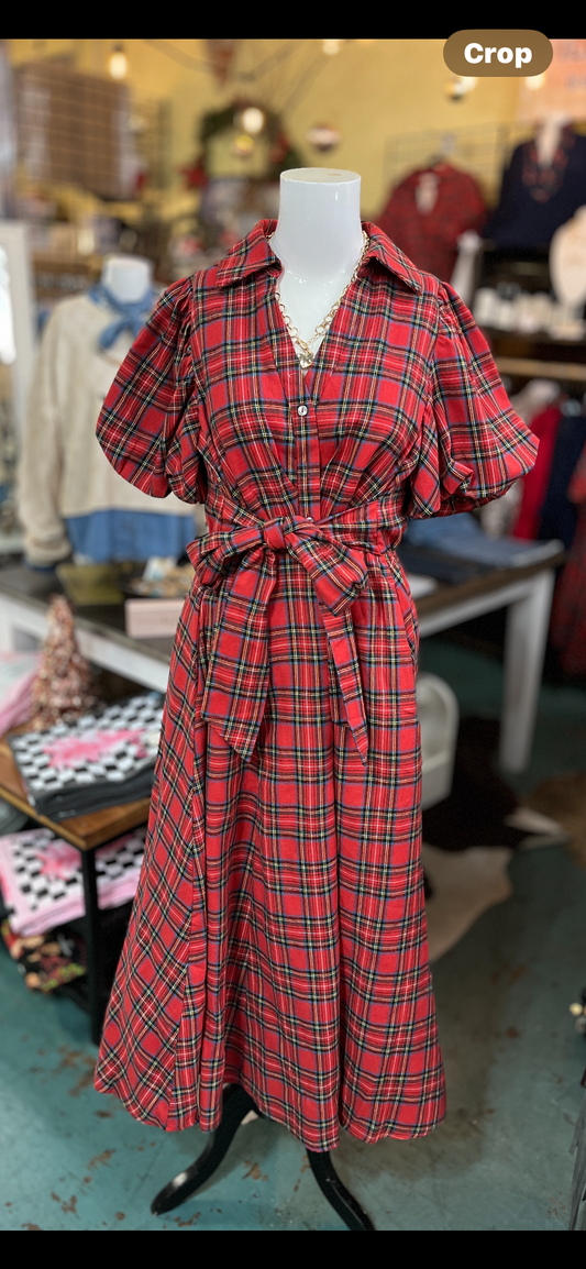 Entro Christmas Plaid Dress