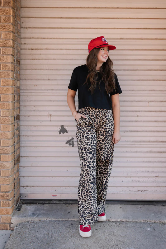 OFF THA TRACK *LEOPARD PANTS
