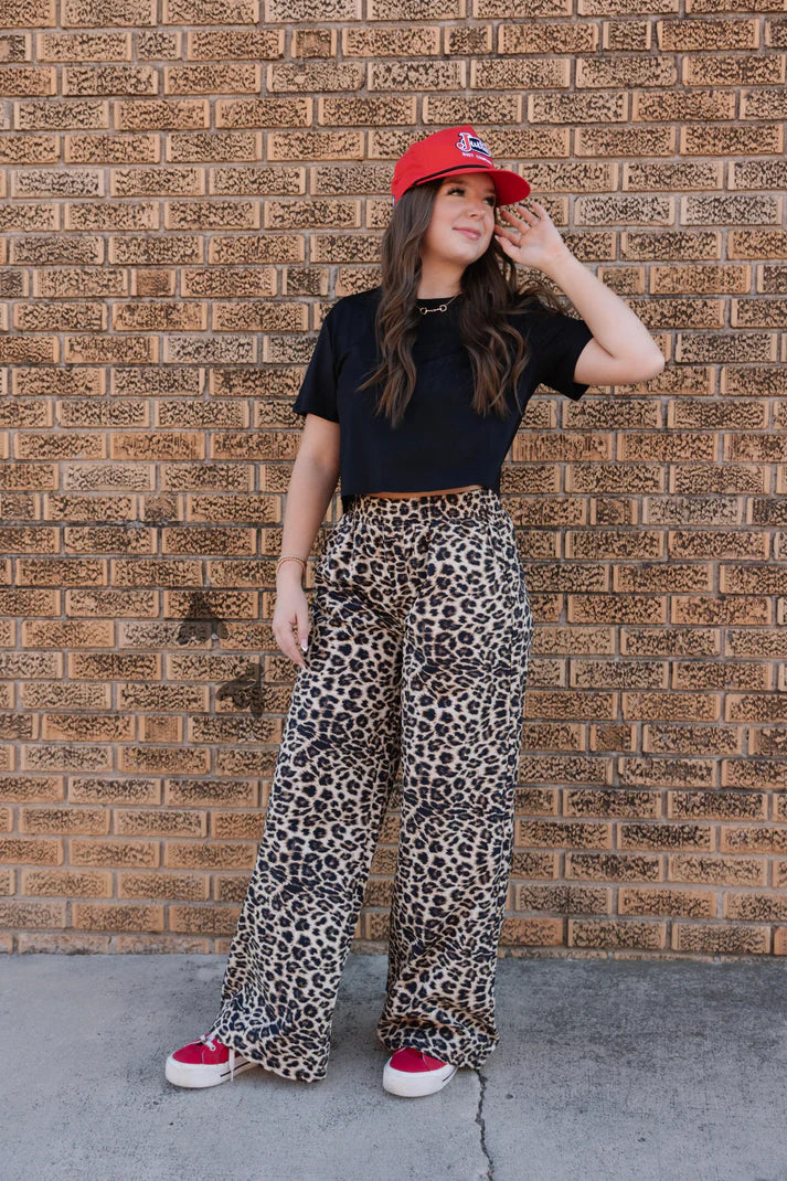 OFF THA TRACK *LEOPARD PANTS